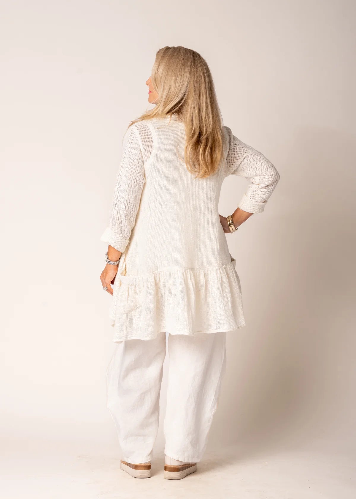 Imagine Maelis Linen Top in Cream