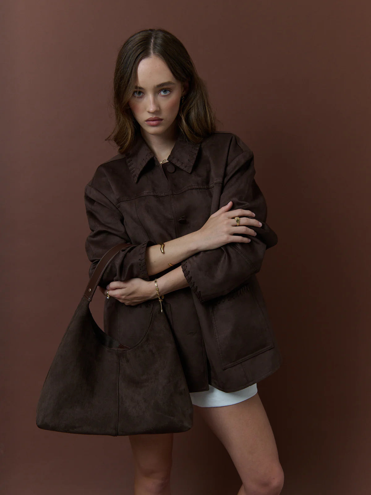 Kenny Suede Bag Brown - Angels Whisper