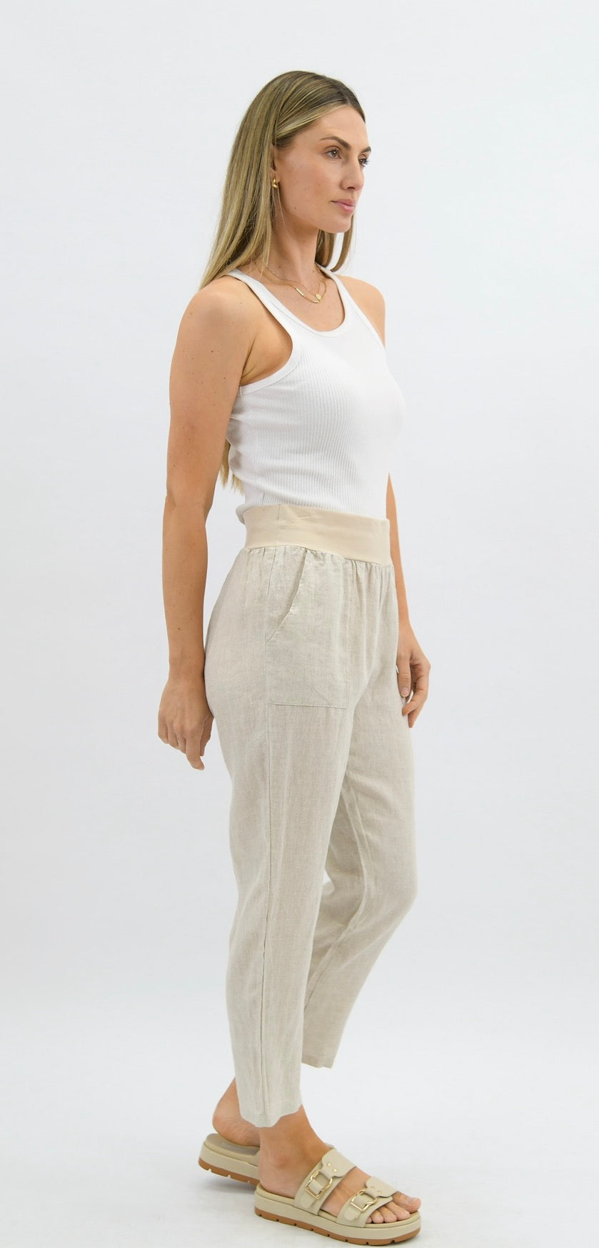 Worthier Natural Linen Pants