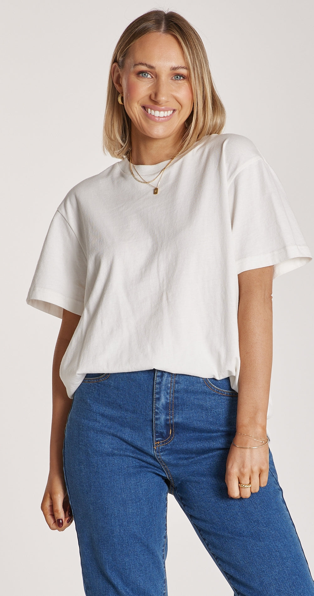 Feather and Noise Carter Tee - White