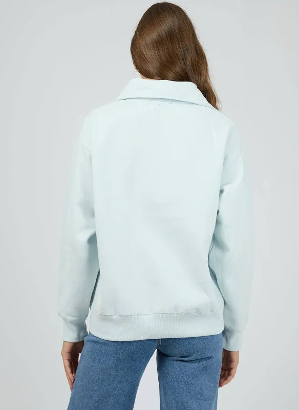 All About Eve Studio Relaxed 1/4 Zip - Cloud Blue