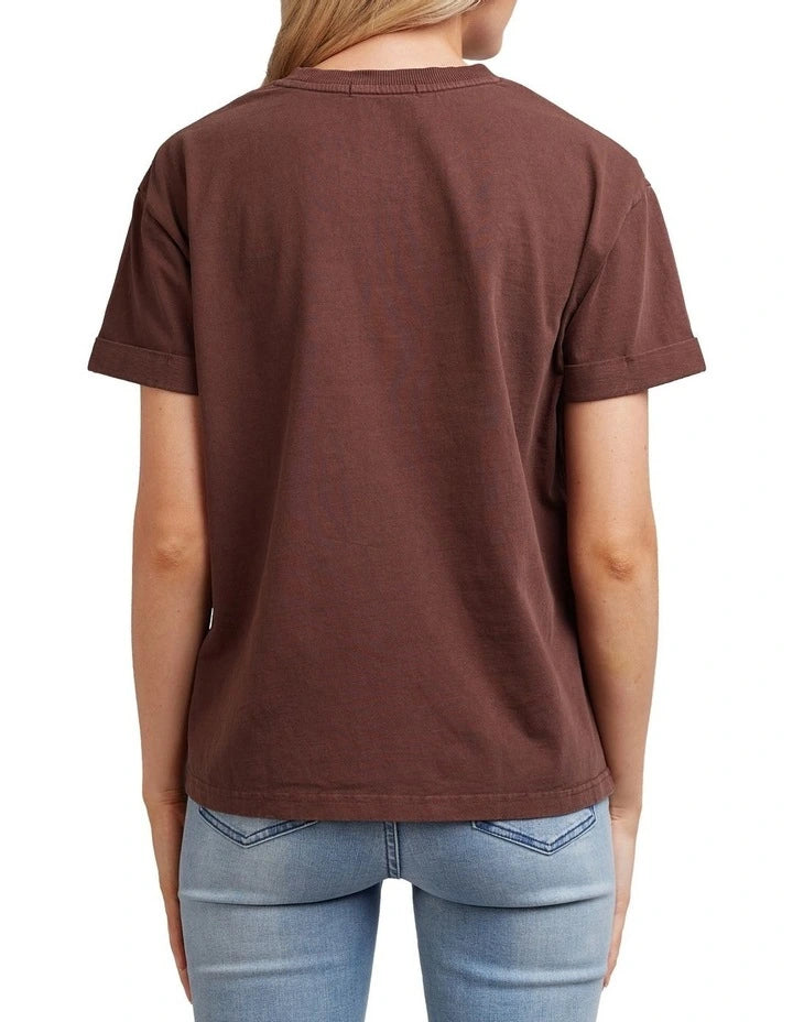 All About Eve Washed Tee Brown