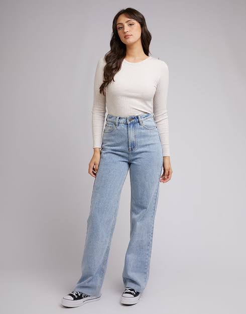 All About Eve Rib Baby Long Sleeve Tee Oatmeal