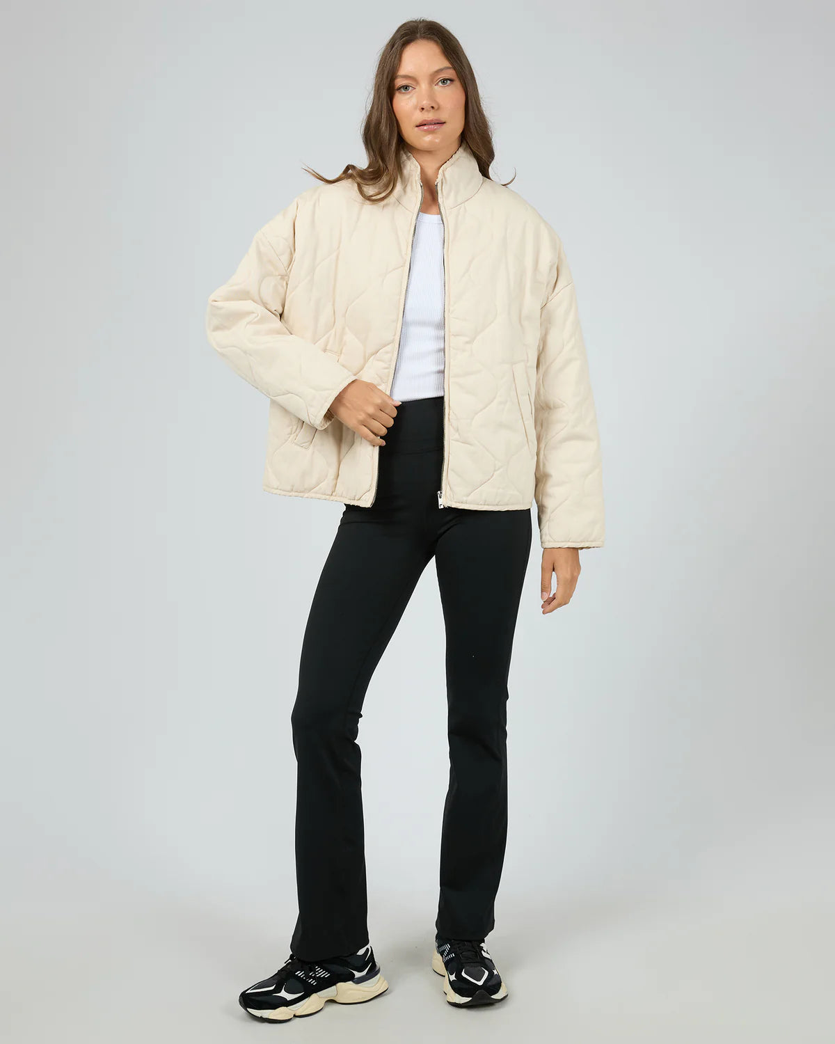 All About Eve Pasadena Quilted Jacket Vanilla