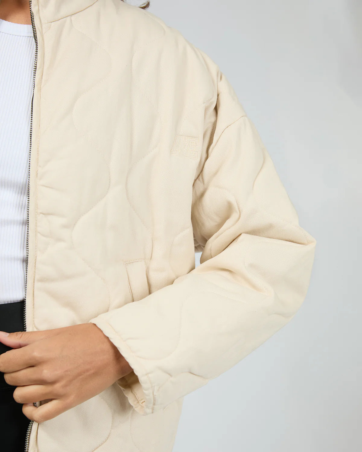 All About Eve Pasadena Quilted Jacket Vanilla