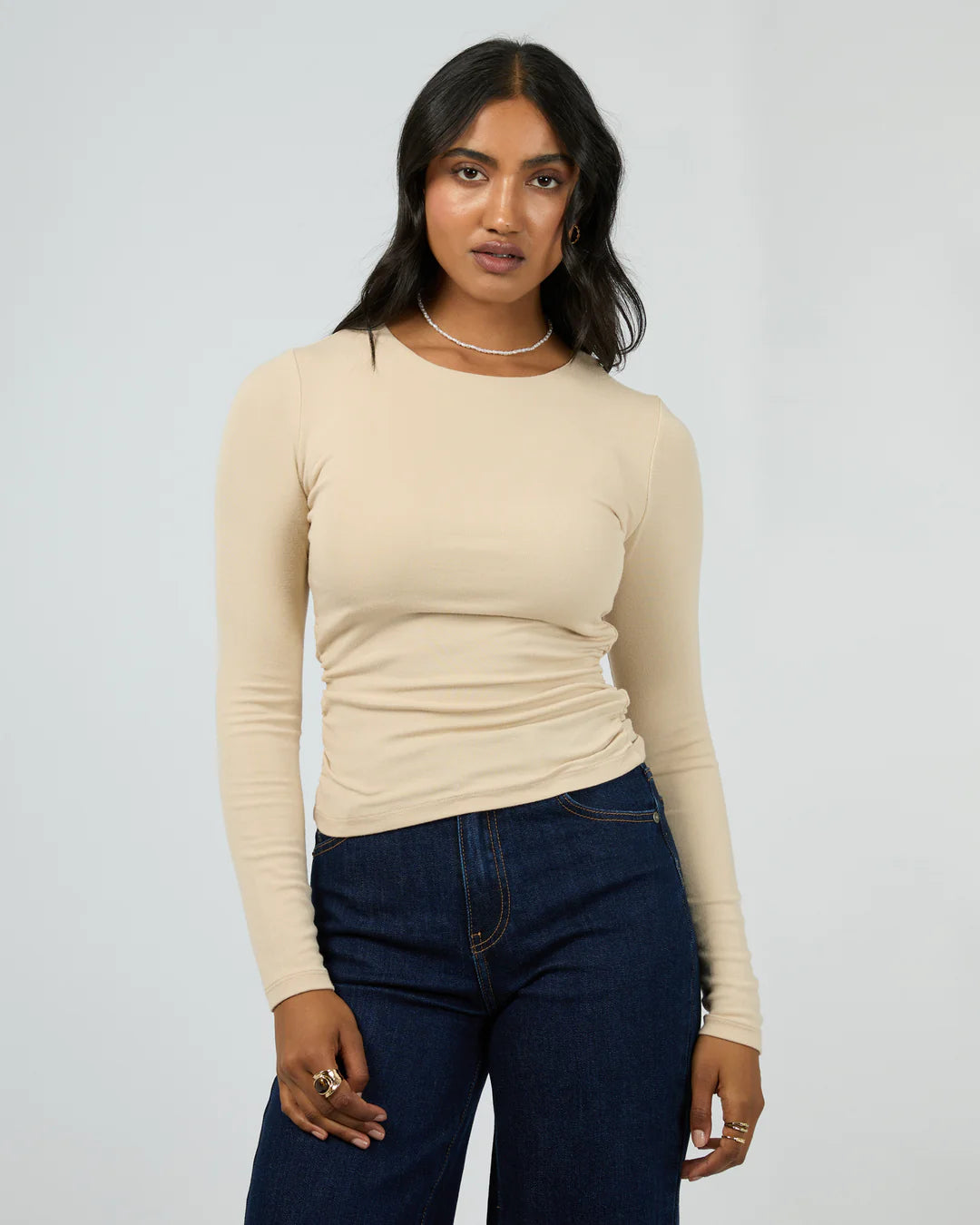 All About Eve Kylie Long Sleeve Top Oat