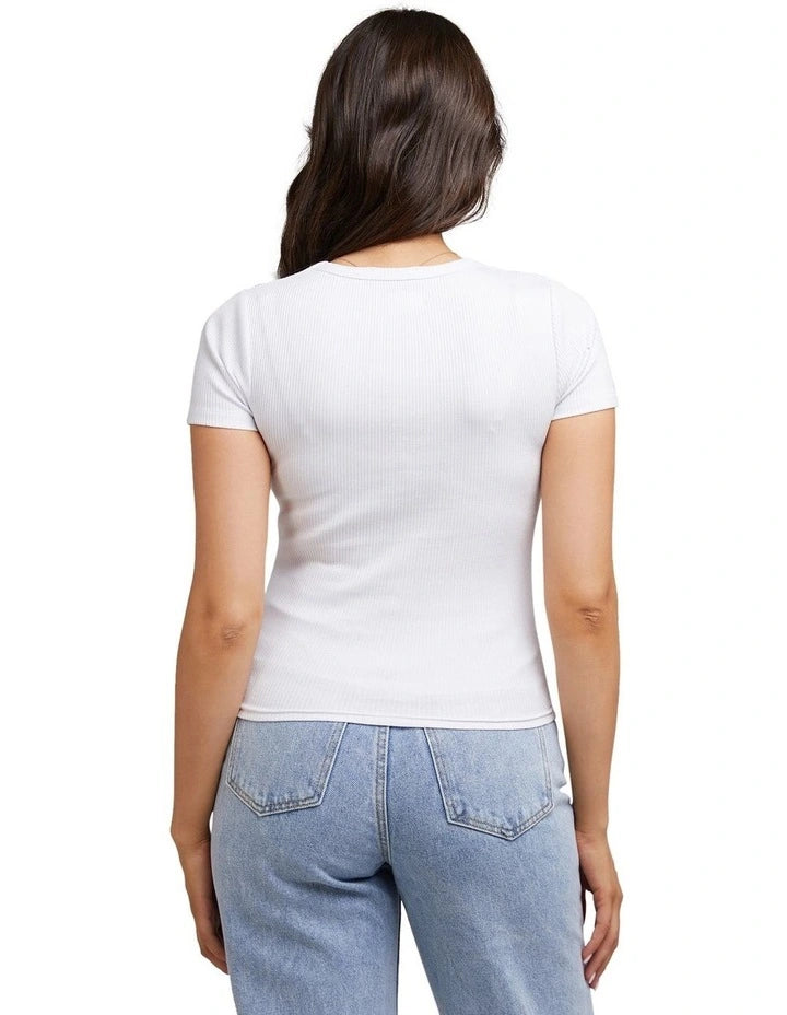 All About Eve Eve Baby Rib Tee White
