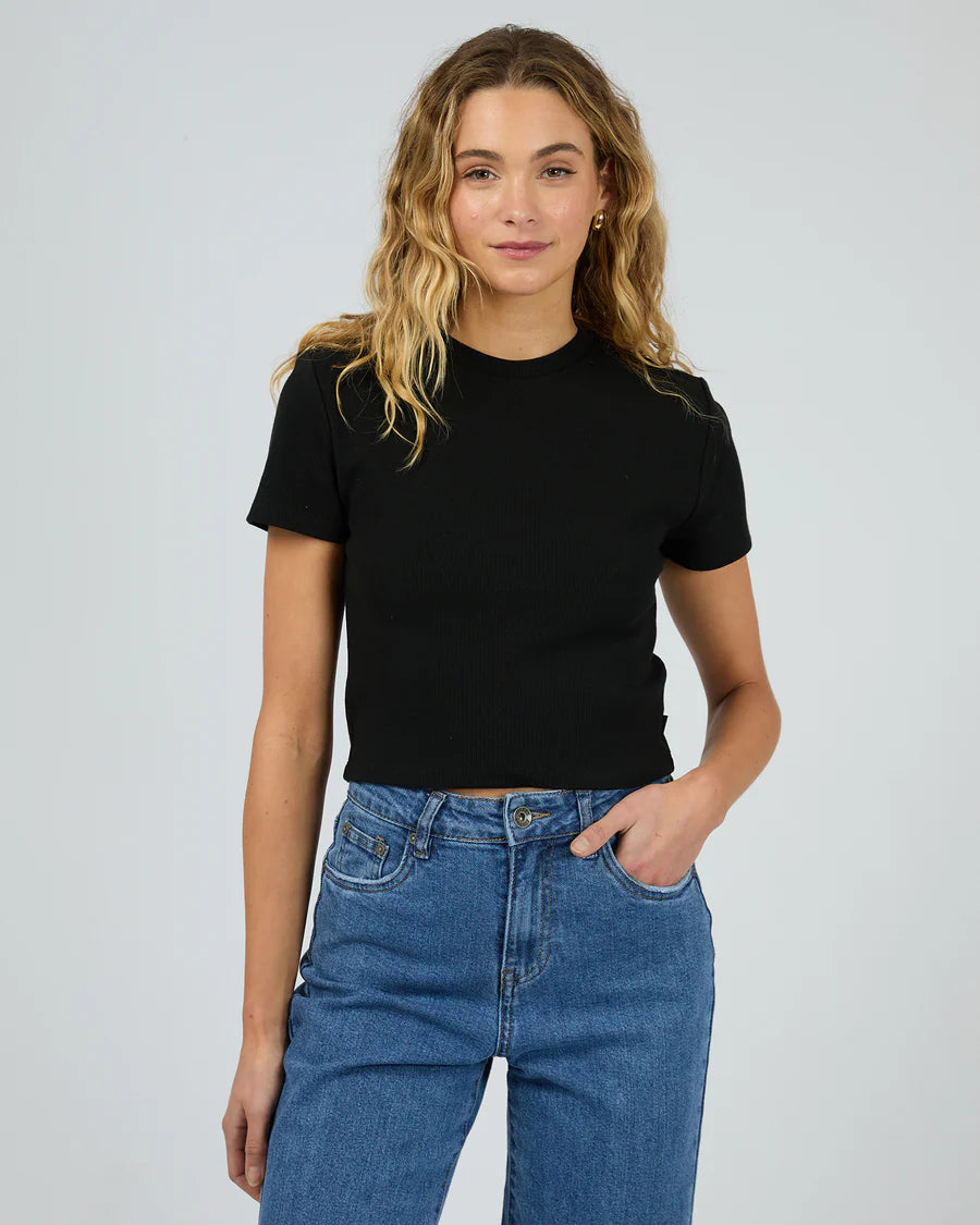 Silent Theory Bella Crop Tee Black