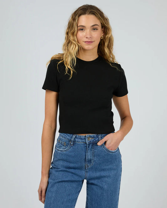 Silent Theory Bella Crop Tee Black