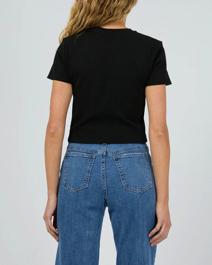 Silent Theory Bella Crop Tee Black