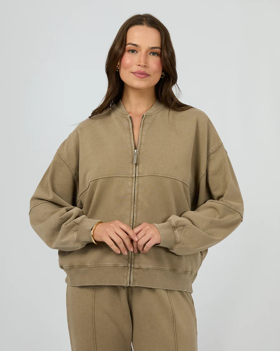 Silent Theory Nara Fleece Bomber Olive