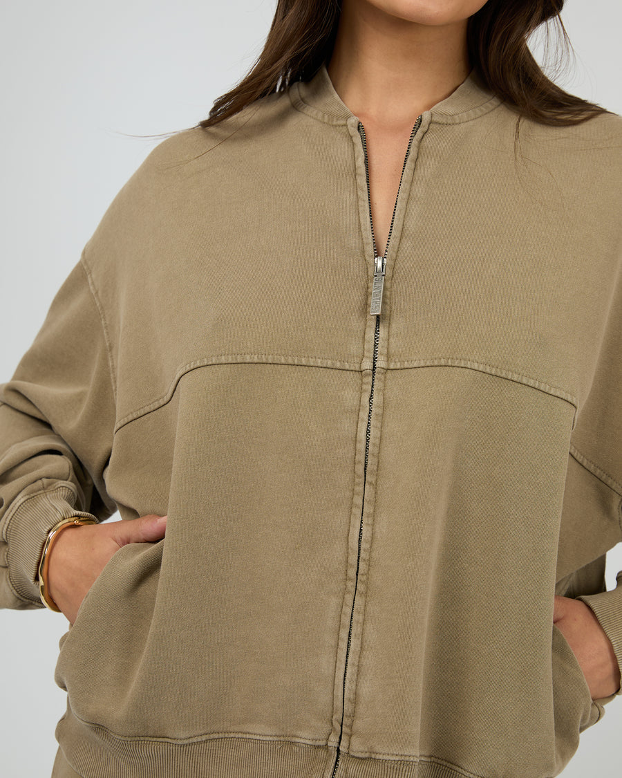 Silent Theory Nara Fleece Bomber Olive