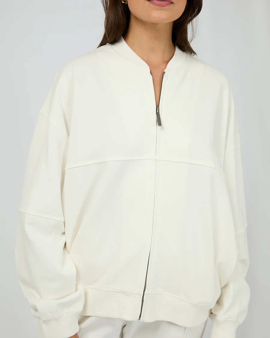 Silent Theory Nara Fleece Bomber Vinatge White