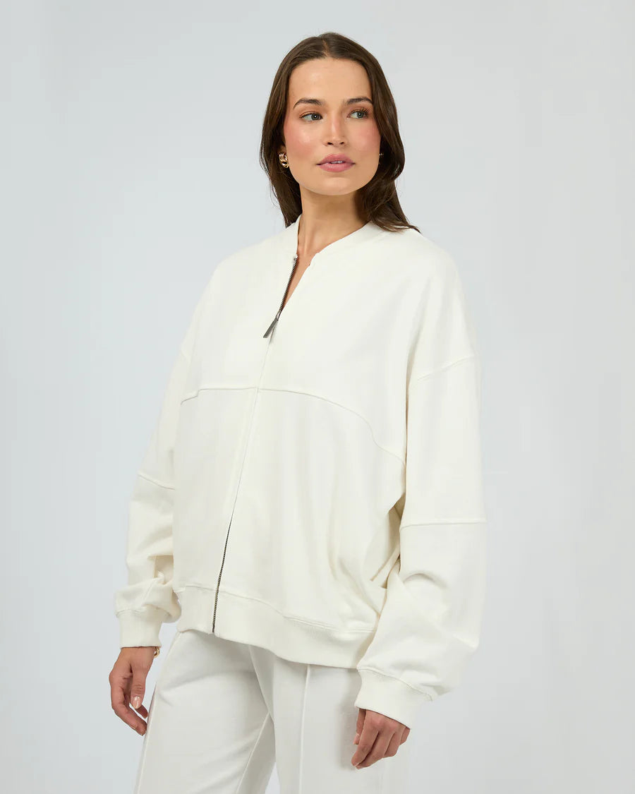 Silent Theory Nara Fleece Bomber Vinatge White
