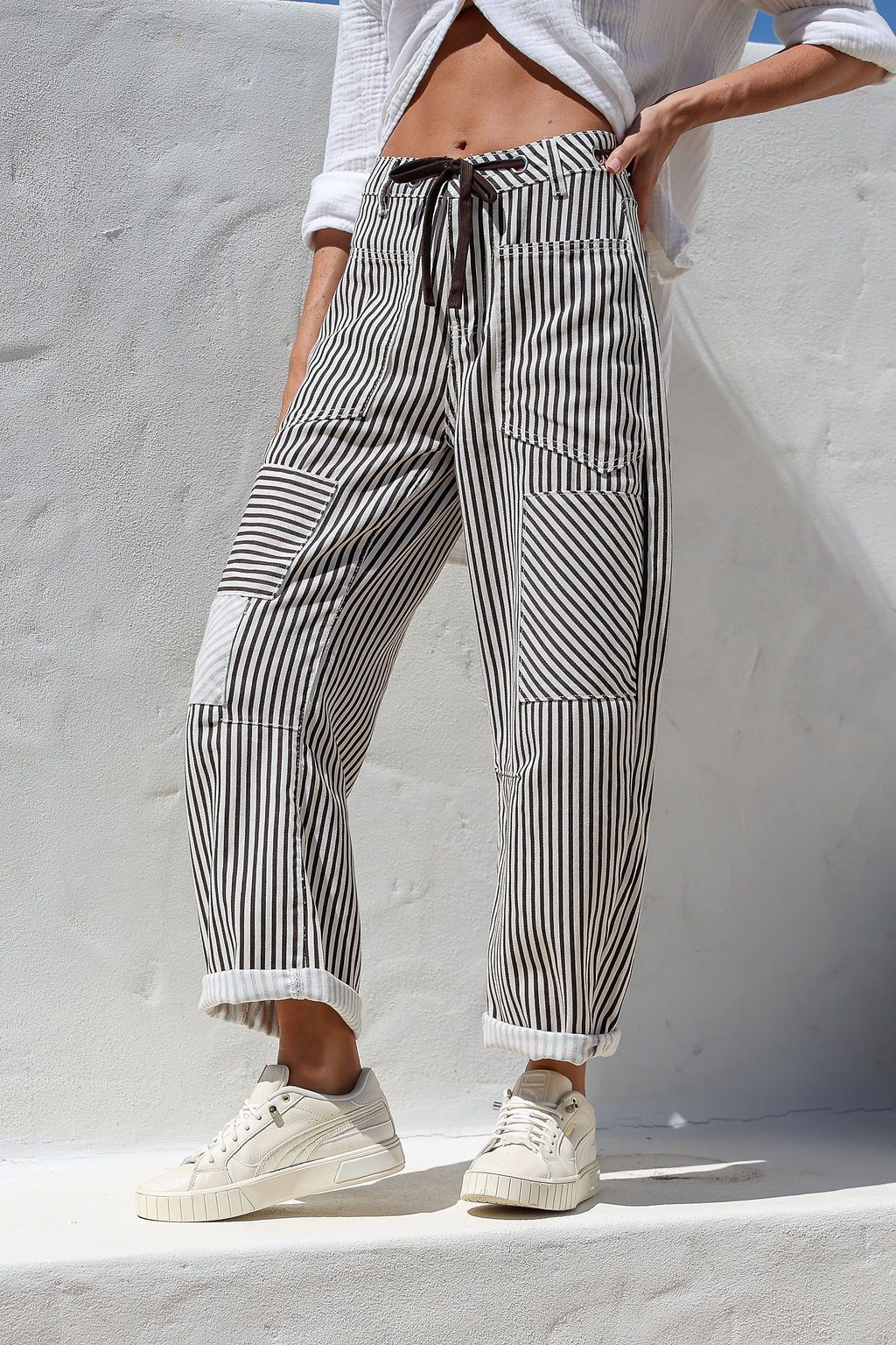 Chocolate White Stripe Pant
