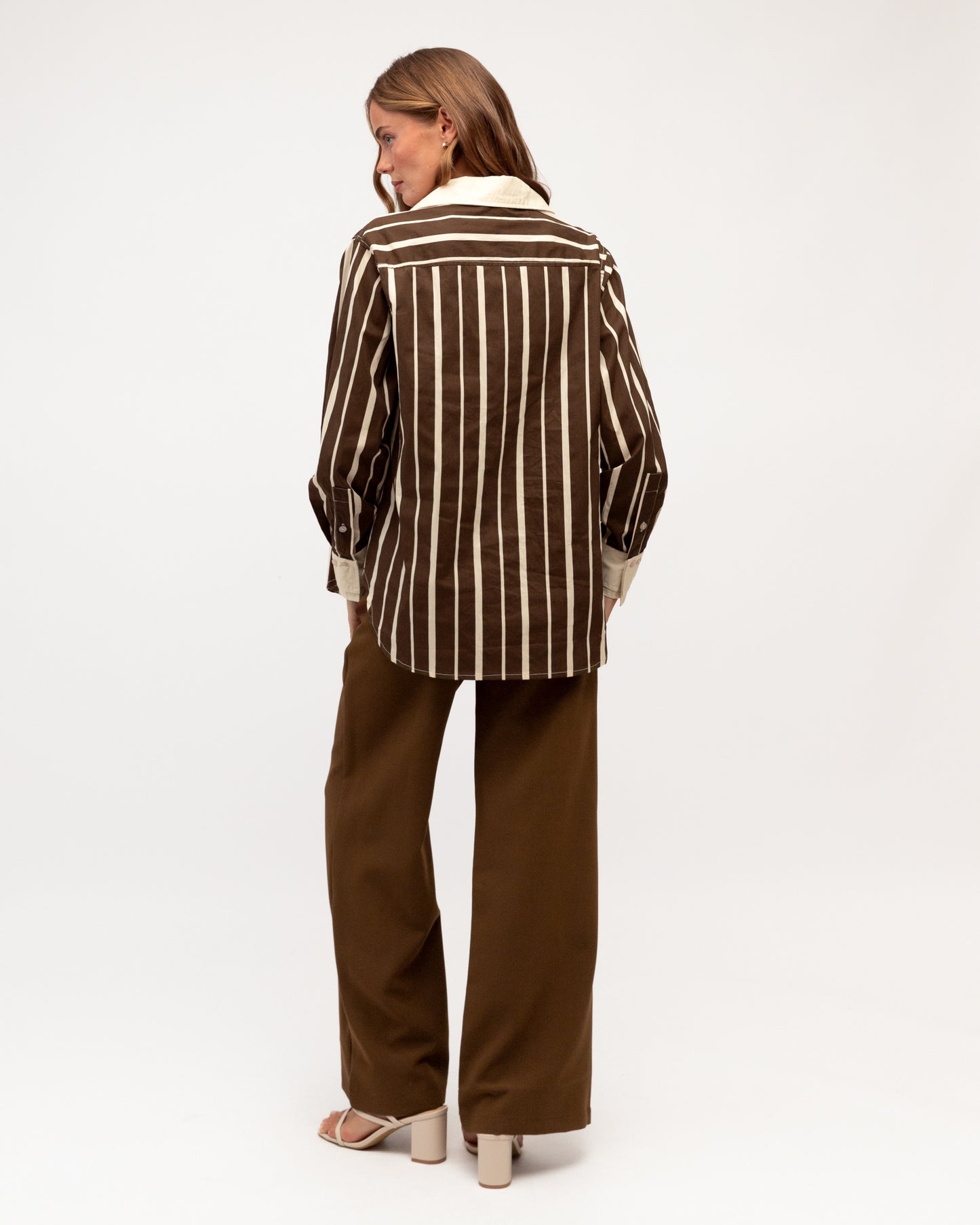 Stripe Chocolate Cream Shirt