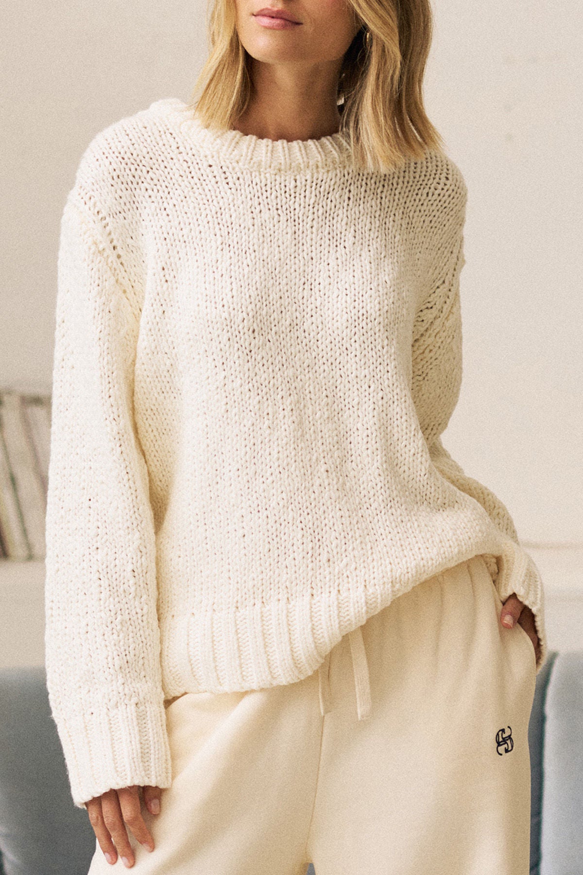 Sage Chunky Knit Crew (Copy)
