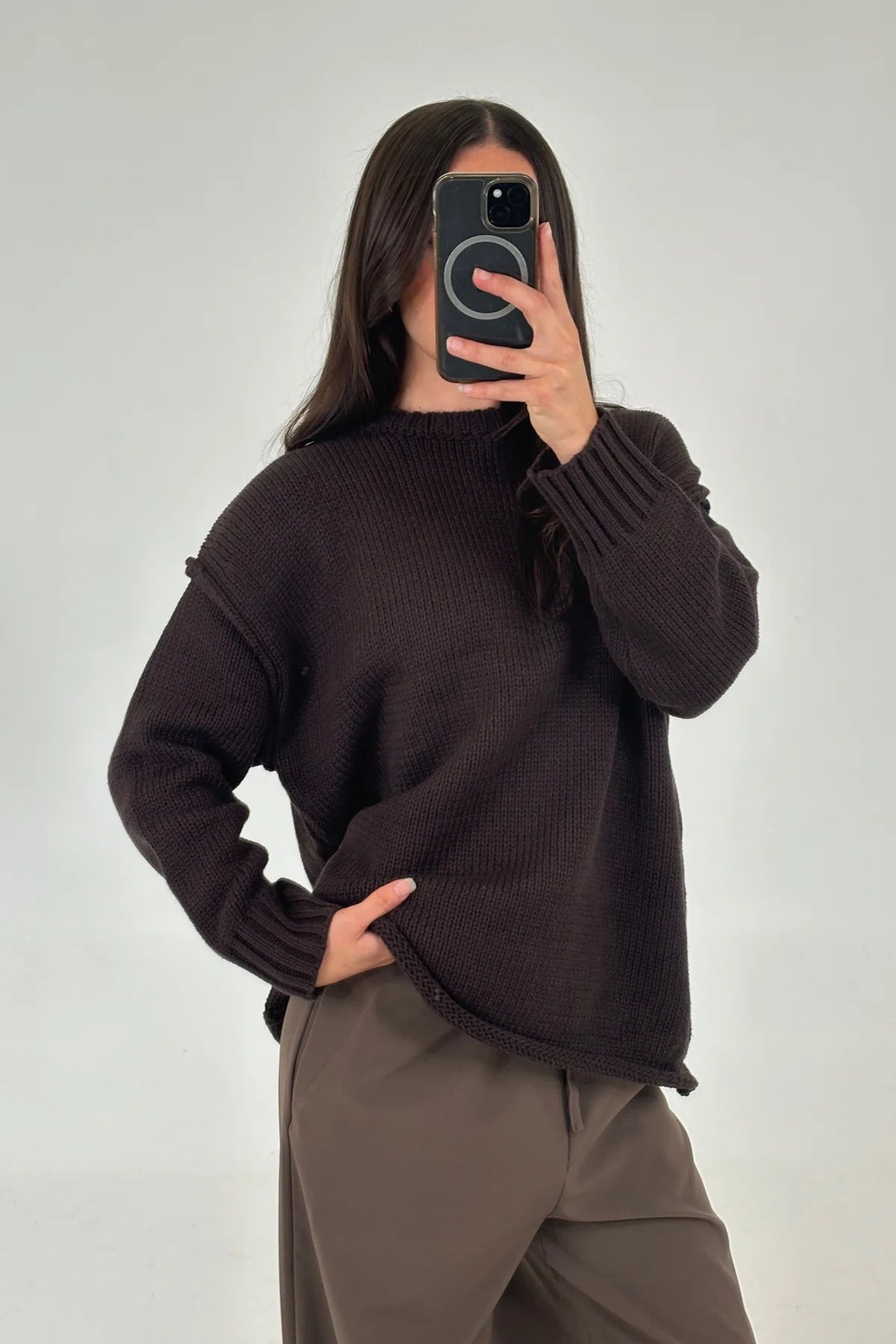 Paper Heart Antonia Jumper Chocolate