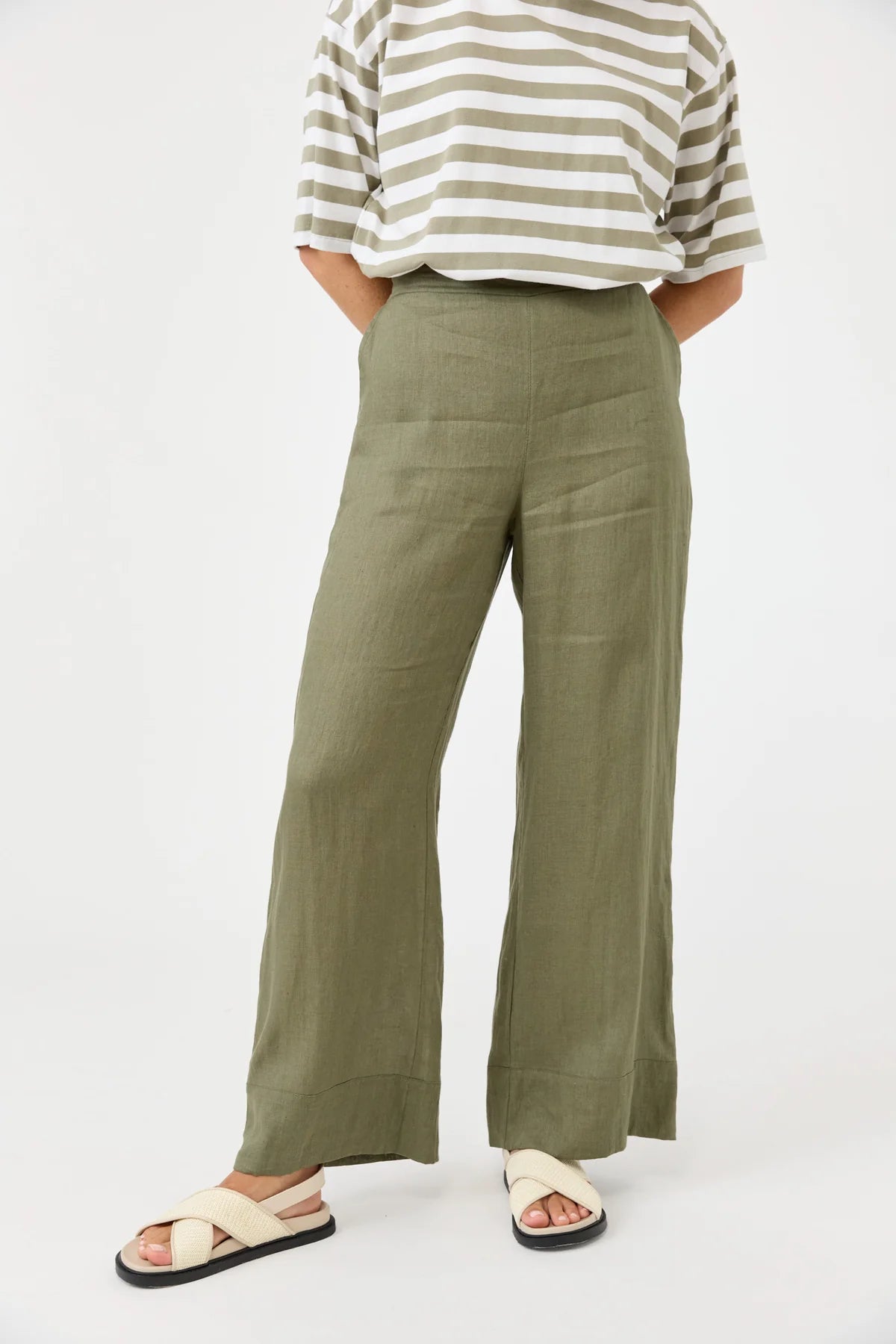 Eb and Ive Studio Pant - Khaki