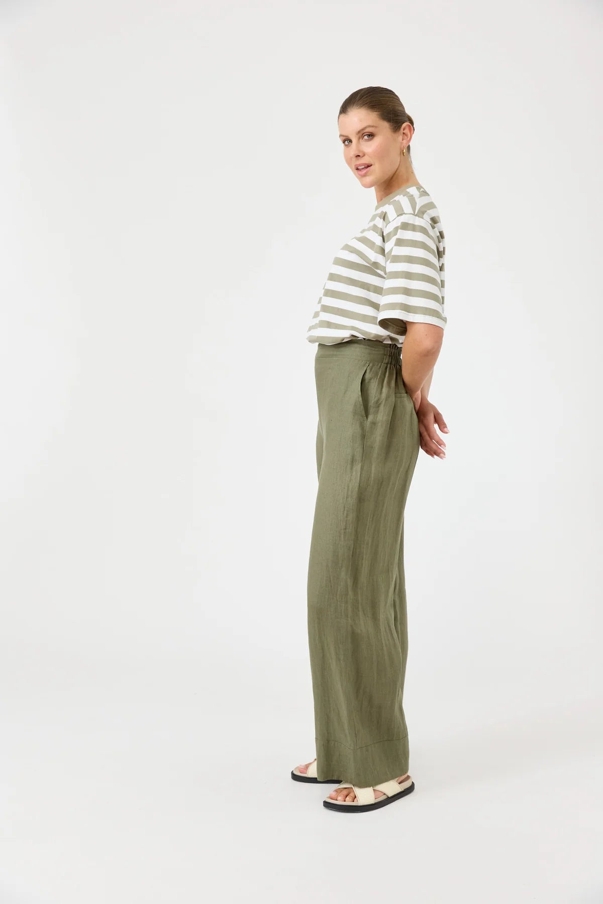Eb and Ive Studio Pant - Khaki