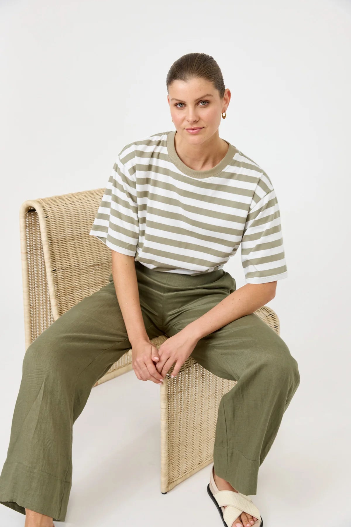 Eb and Ive Studio Pant - Khaki