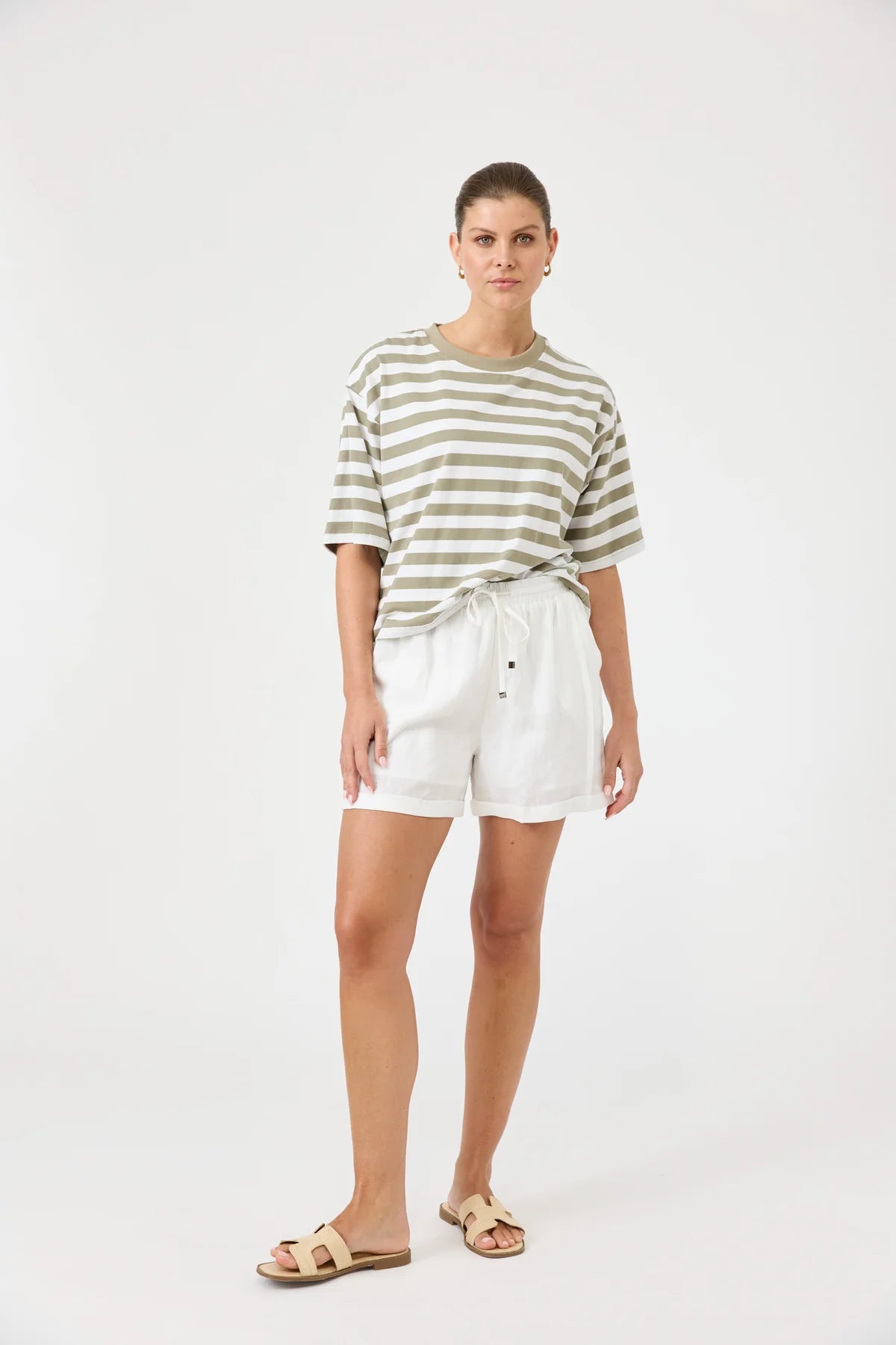 Eb and Ive Studio Shorts - White (Salt)