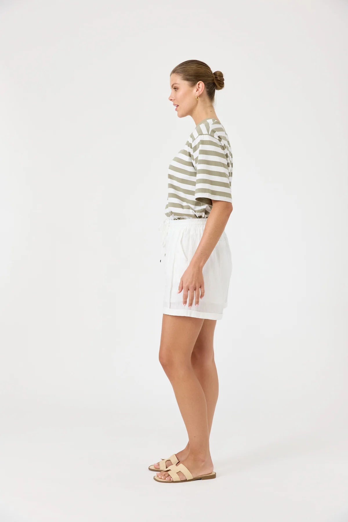 Eb and Ive Studio Shorts - White (Salt)