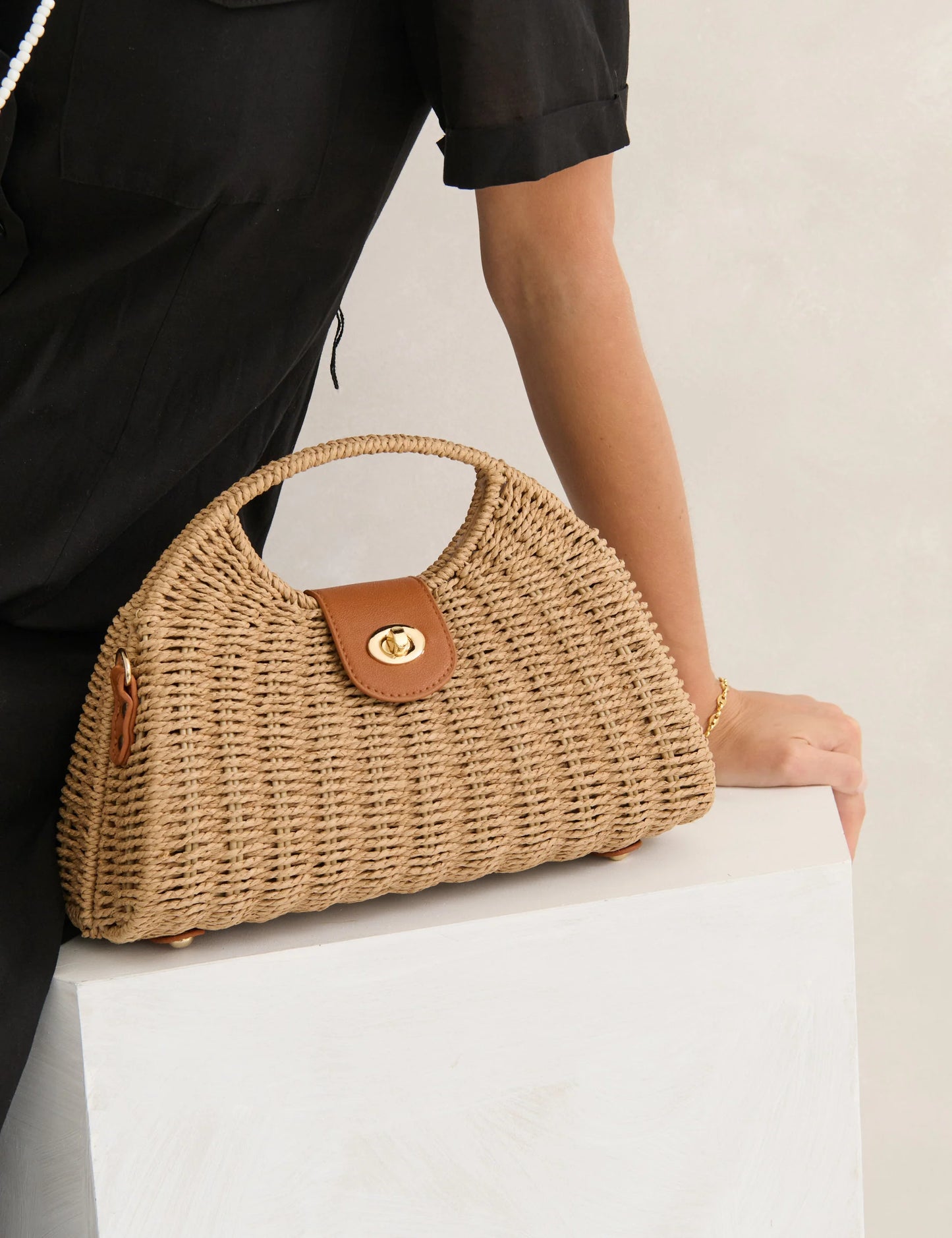 Maggie Summer Straw Bag Tan - Angels Whisper