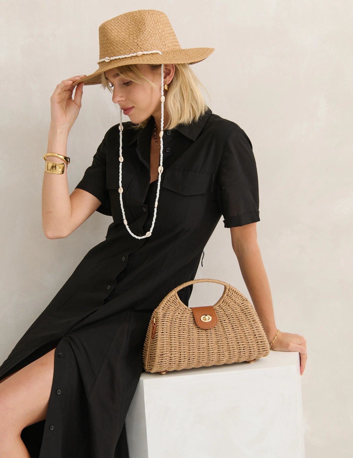 Maggie Summer Straw Bag Tan - Angels Whisper