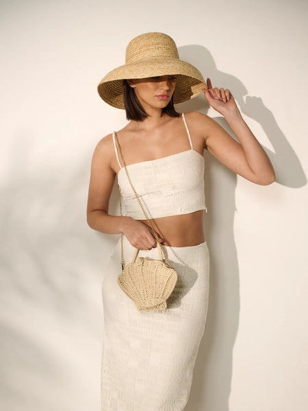 Sora Summer Shell Bag Beige - Angels Whisper