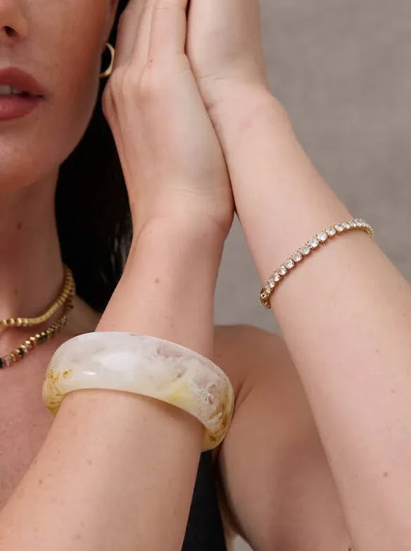 Joey Open Cuff Bangle Stone - Angels Whisper