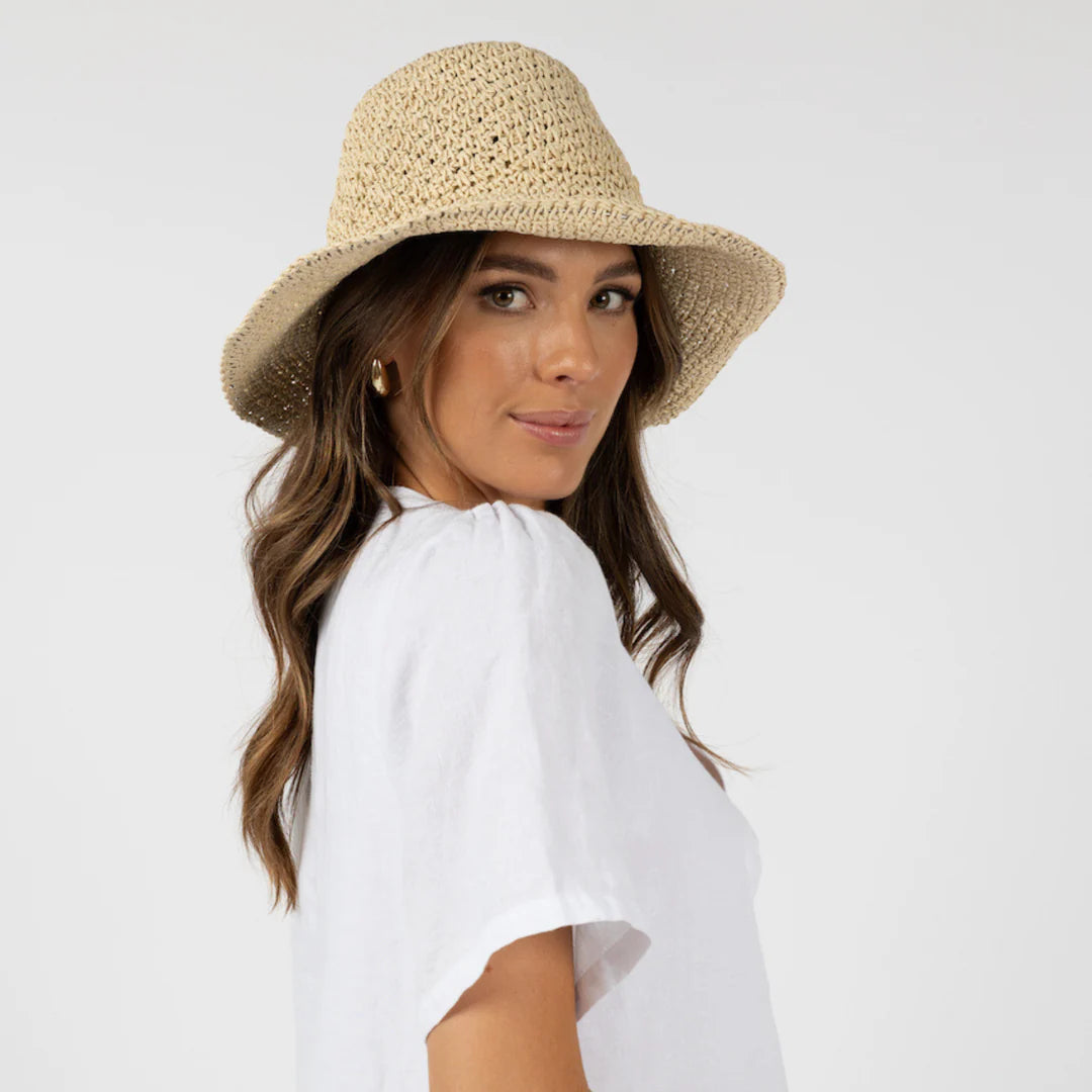 Humidity Seaside Bucket Hat Natural