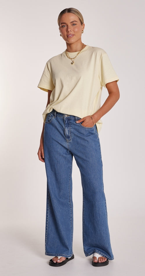 Feather and Noise Carter Tee - Butter