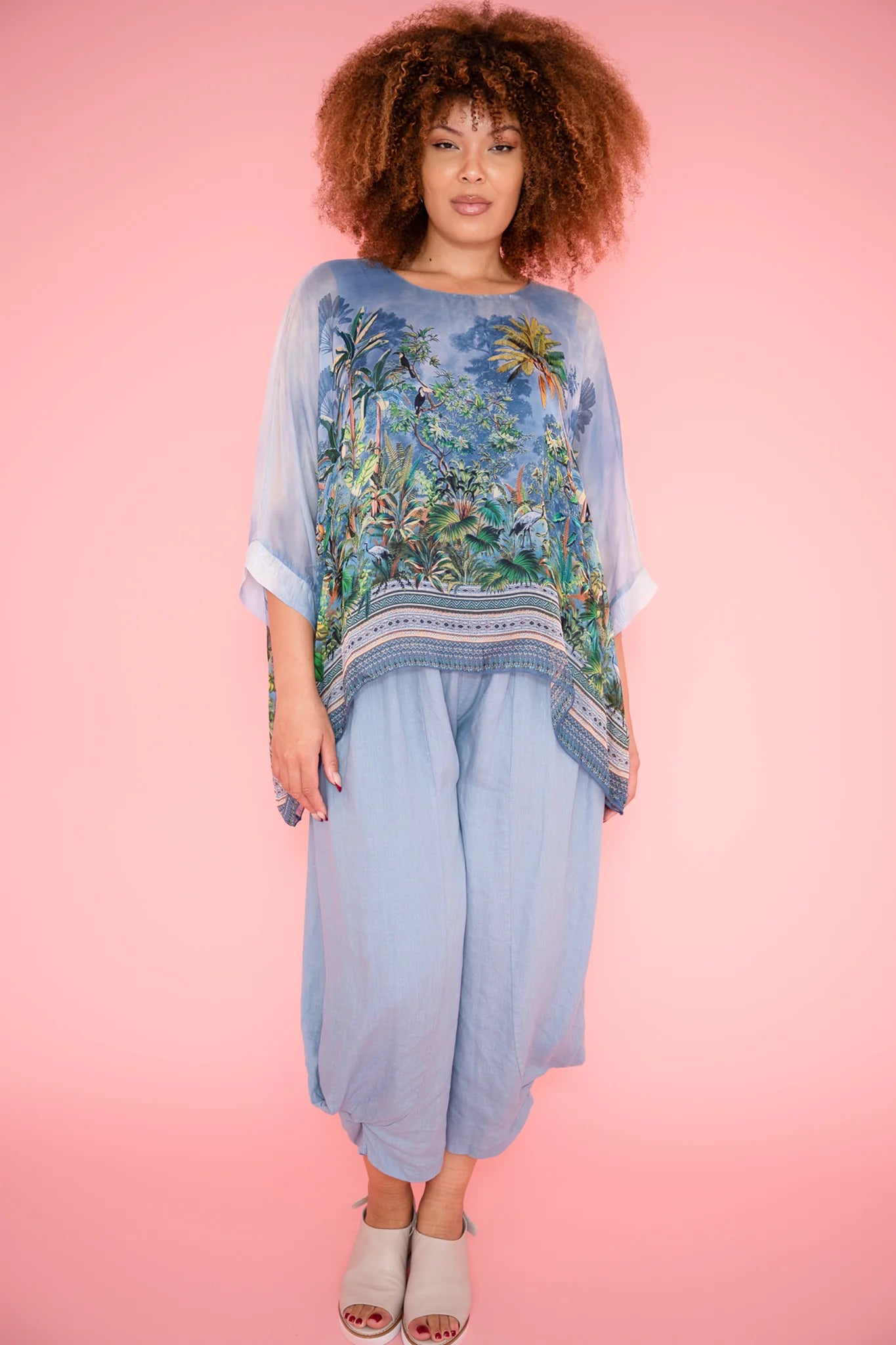 Donna Donna Toucan Top Jeans Blue