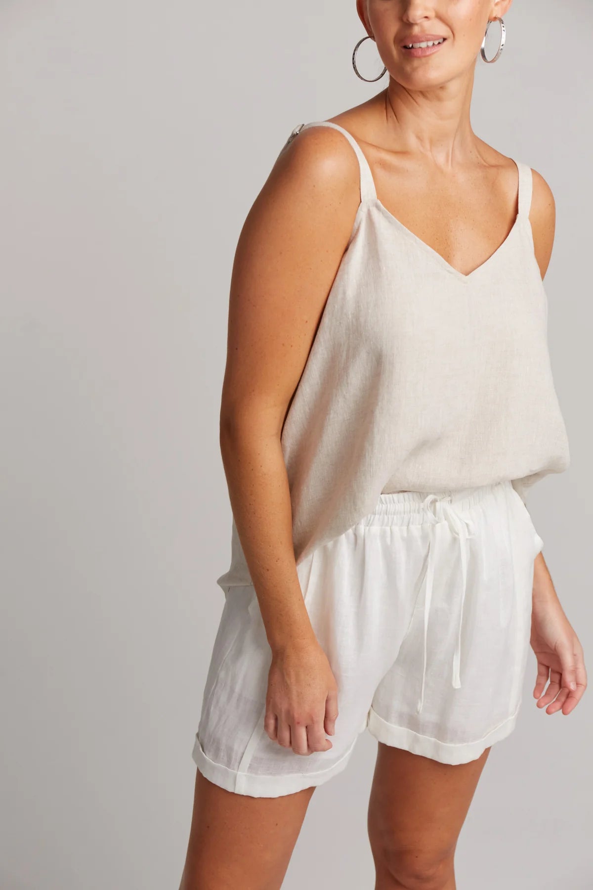 Eb and Ive Studio Shorts - White (Salt)