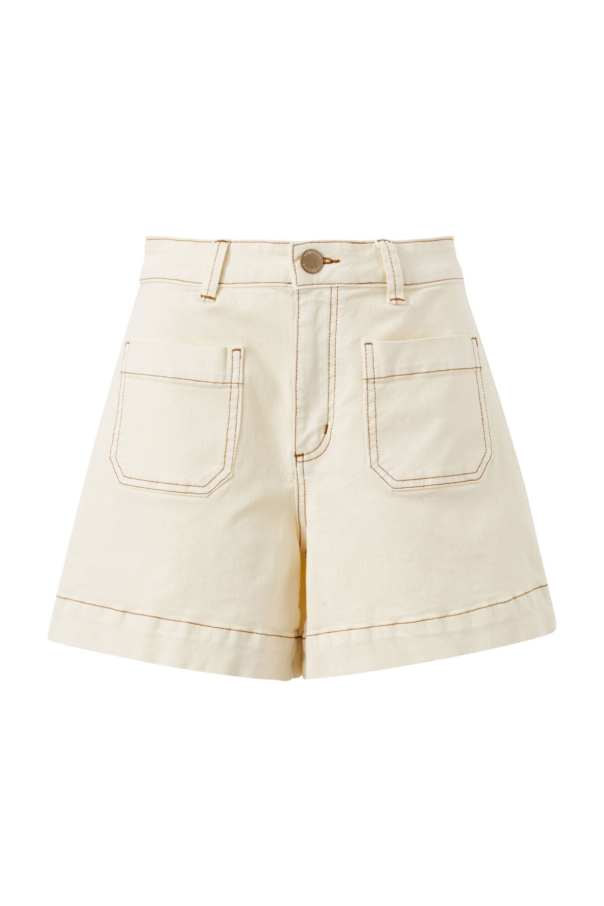 Ceres Life Esther Pocket Shorts Ecru