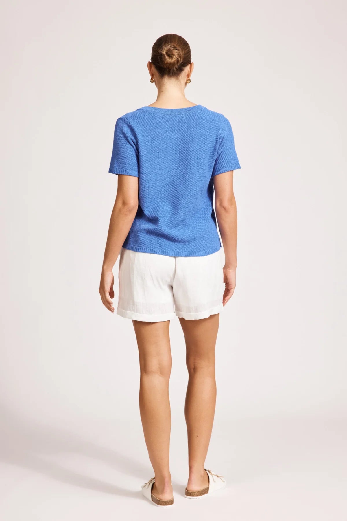 Eb and Ive Artemis V Knit Top Blue
