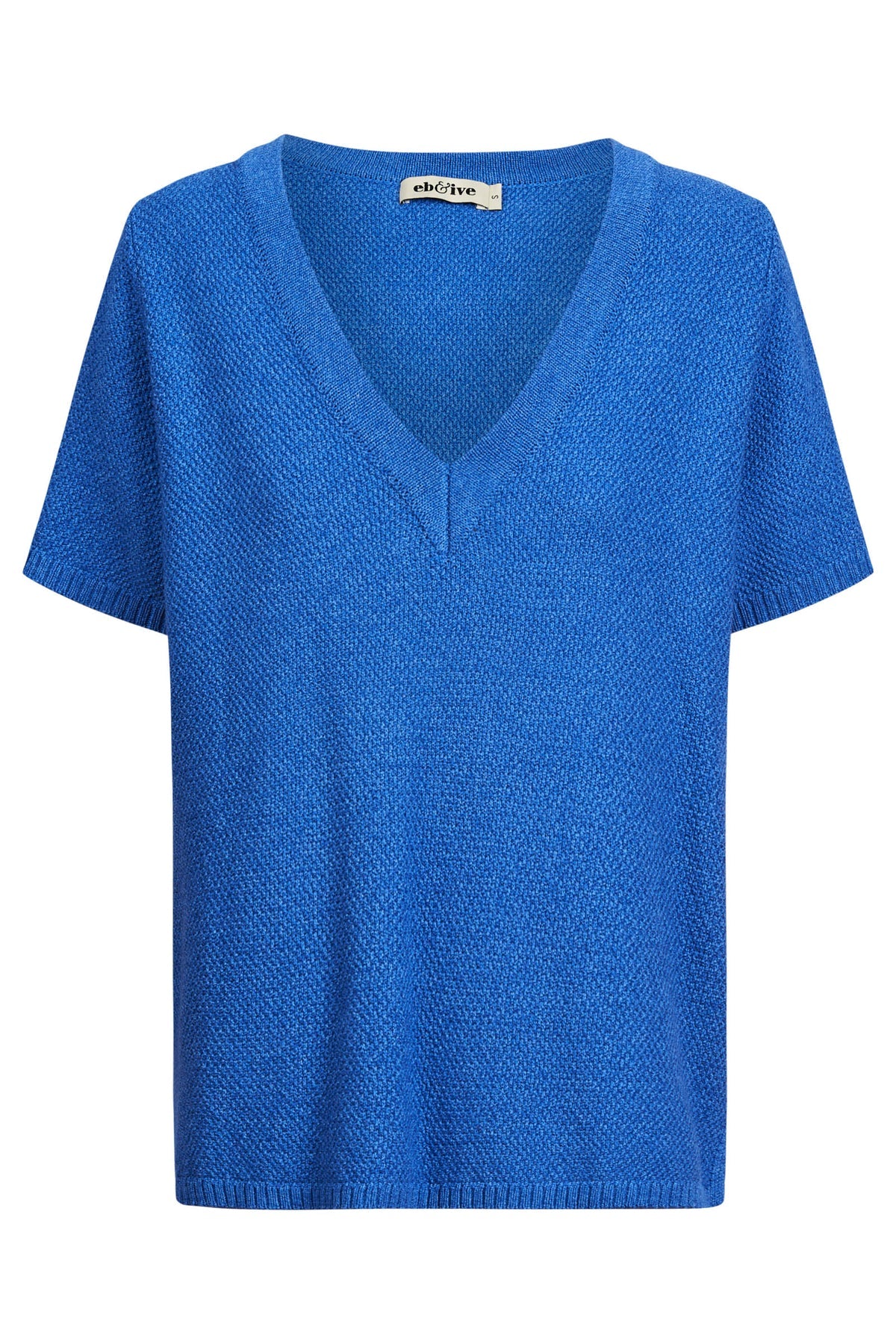 Eb and Ive Artemis V Knit Top Blue