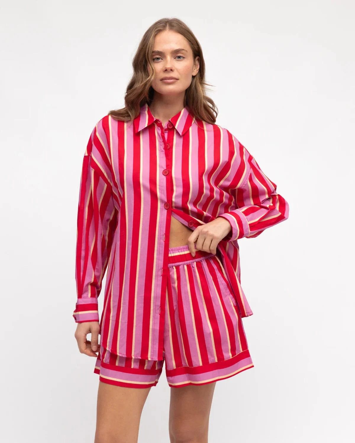 Paperheart Red Renata Stripe Shirt