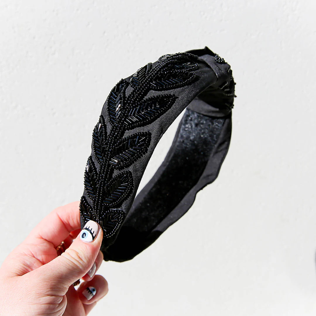 Goddess Beaded Headband Black - Kingston Jewellery