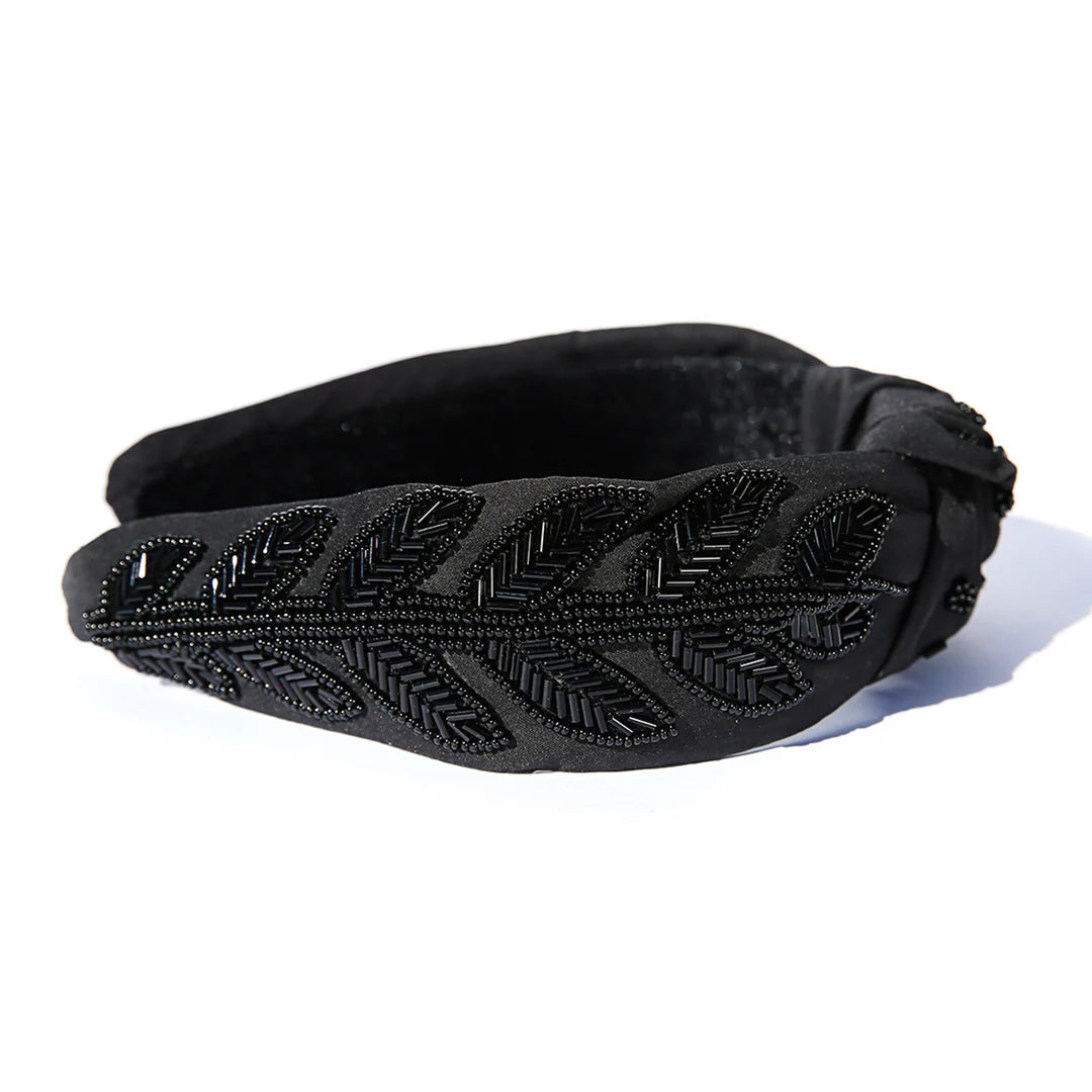Goddess Beaded Headband Black - Kingston Jewellery