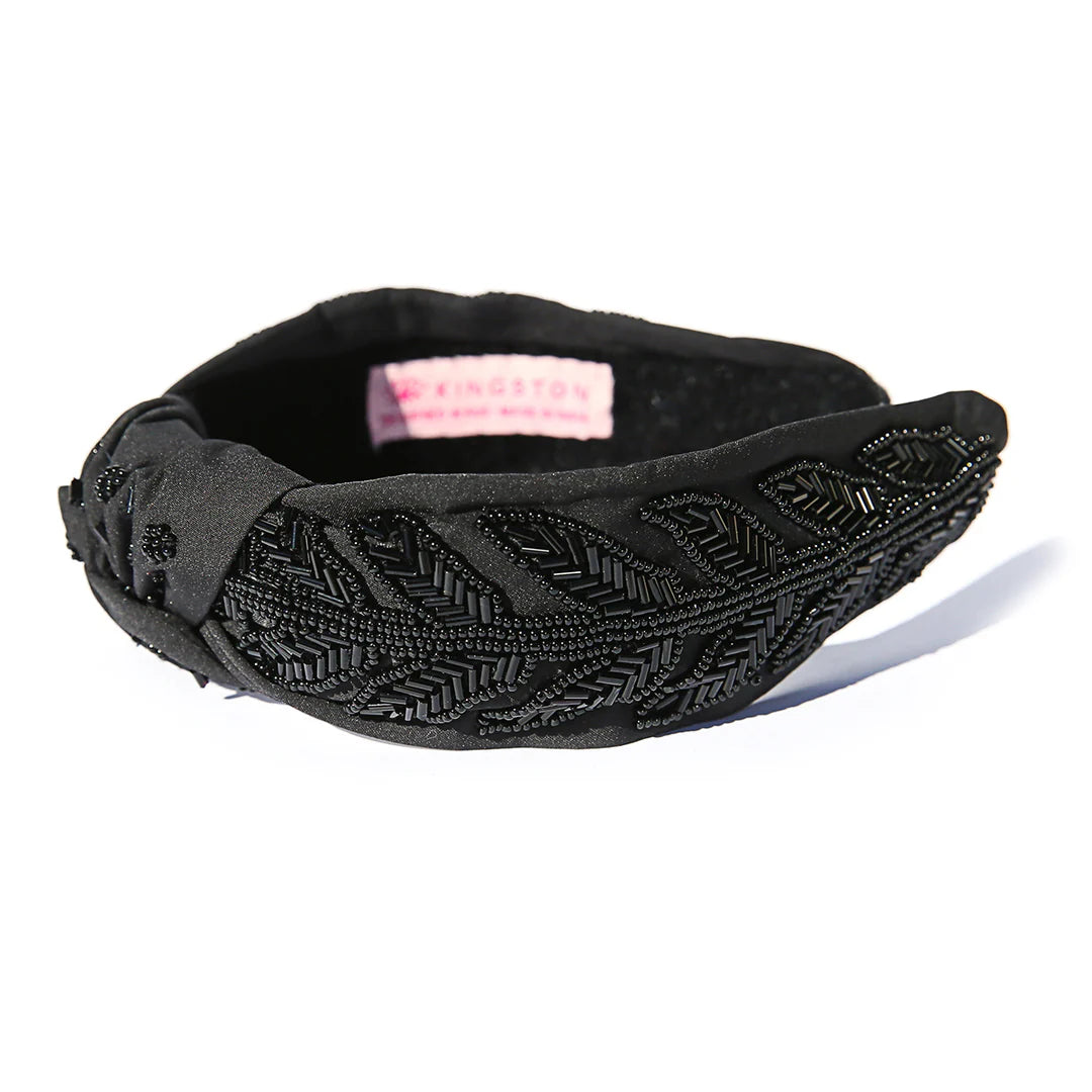 Goddess Beaded Headband Black - Kingston Jewellery