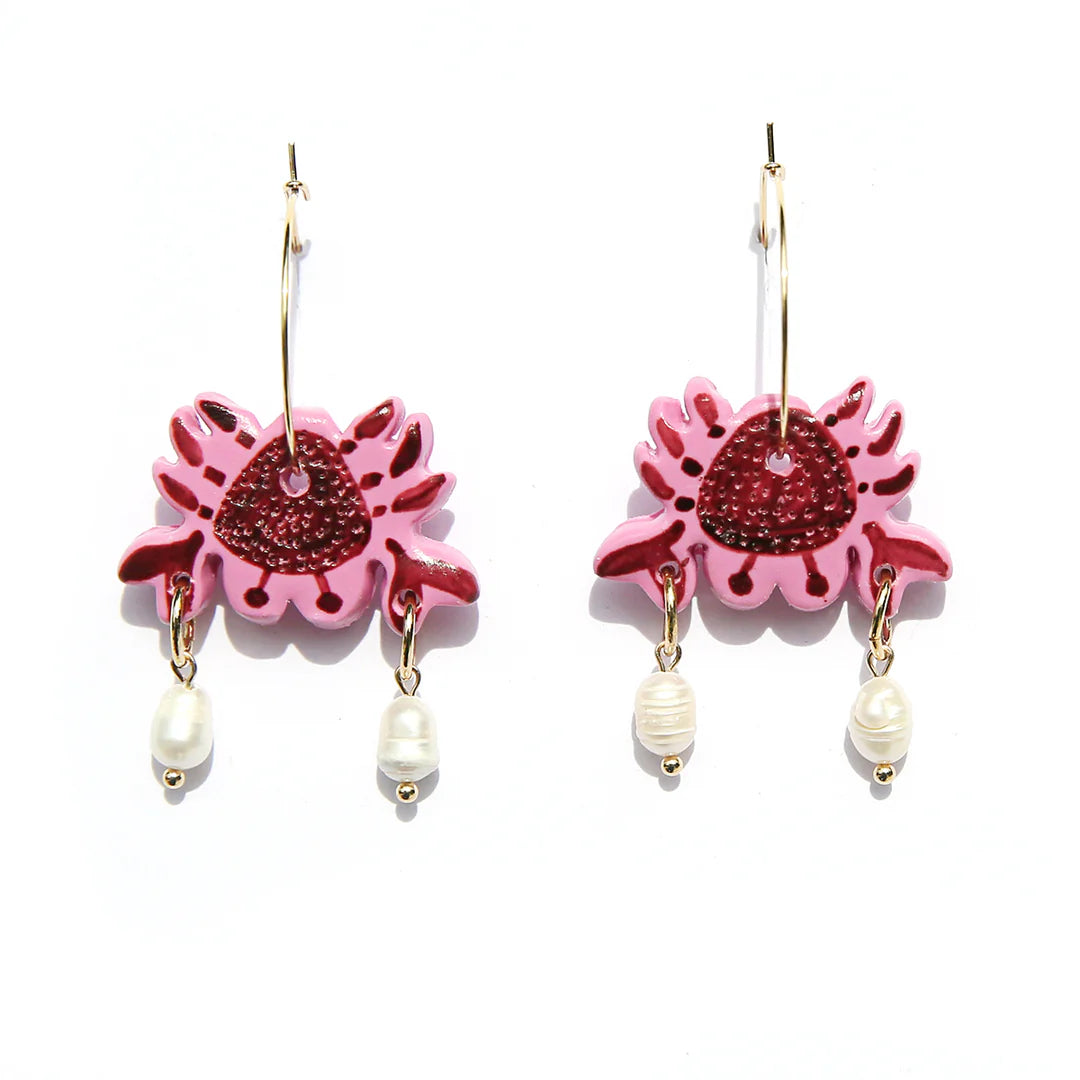 Crab Pearl Earrings - Kingston Jewellery