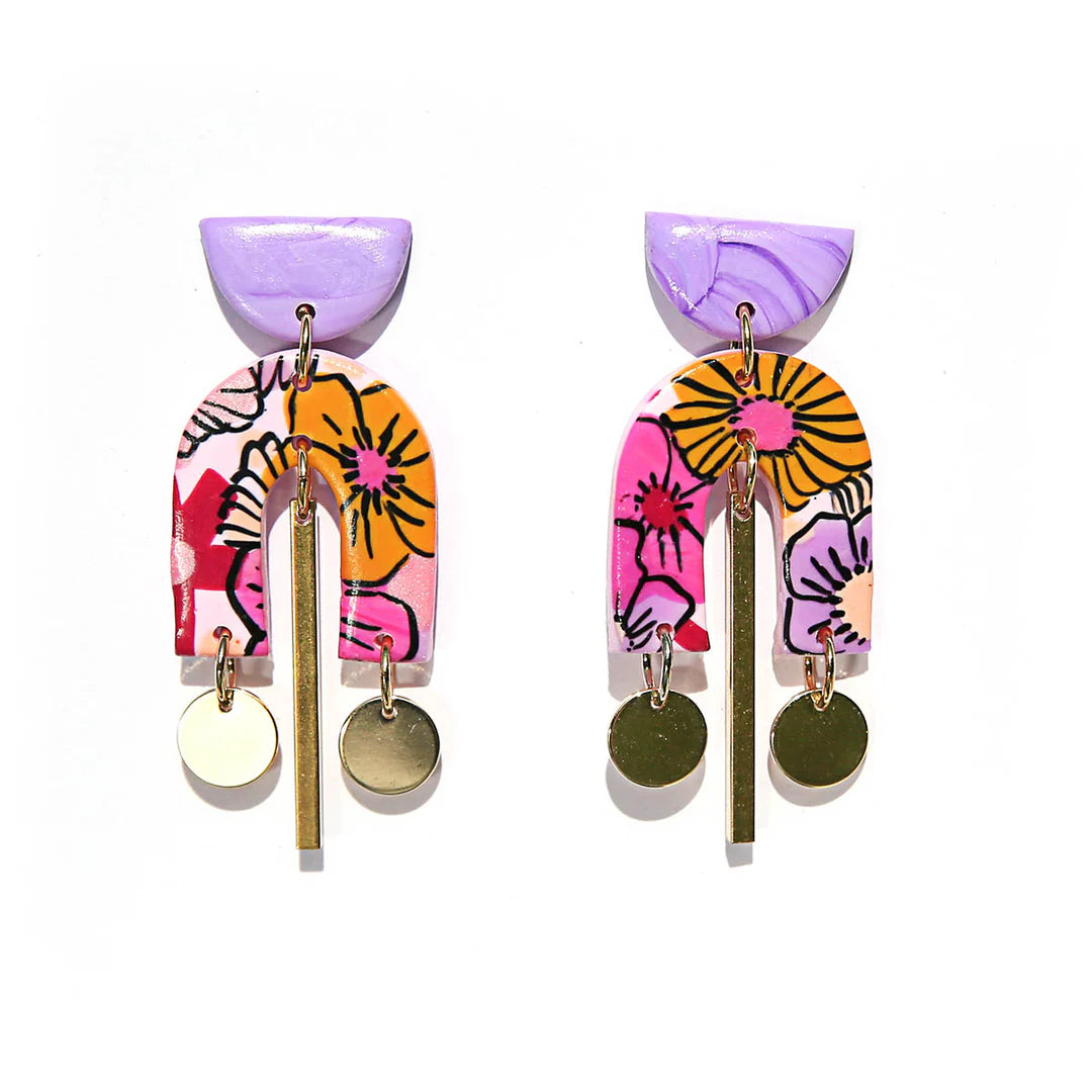 Lilac Horsehoe Earrings - Kingston Jewellery