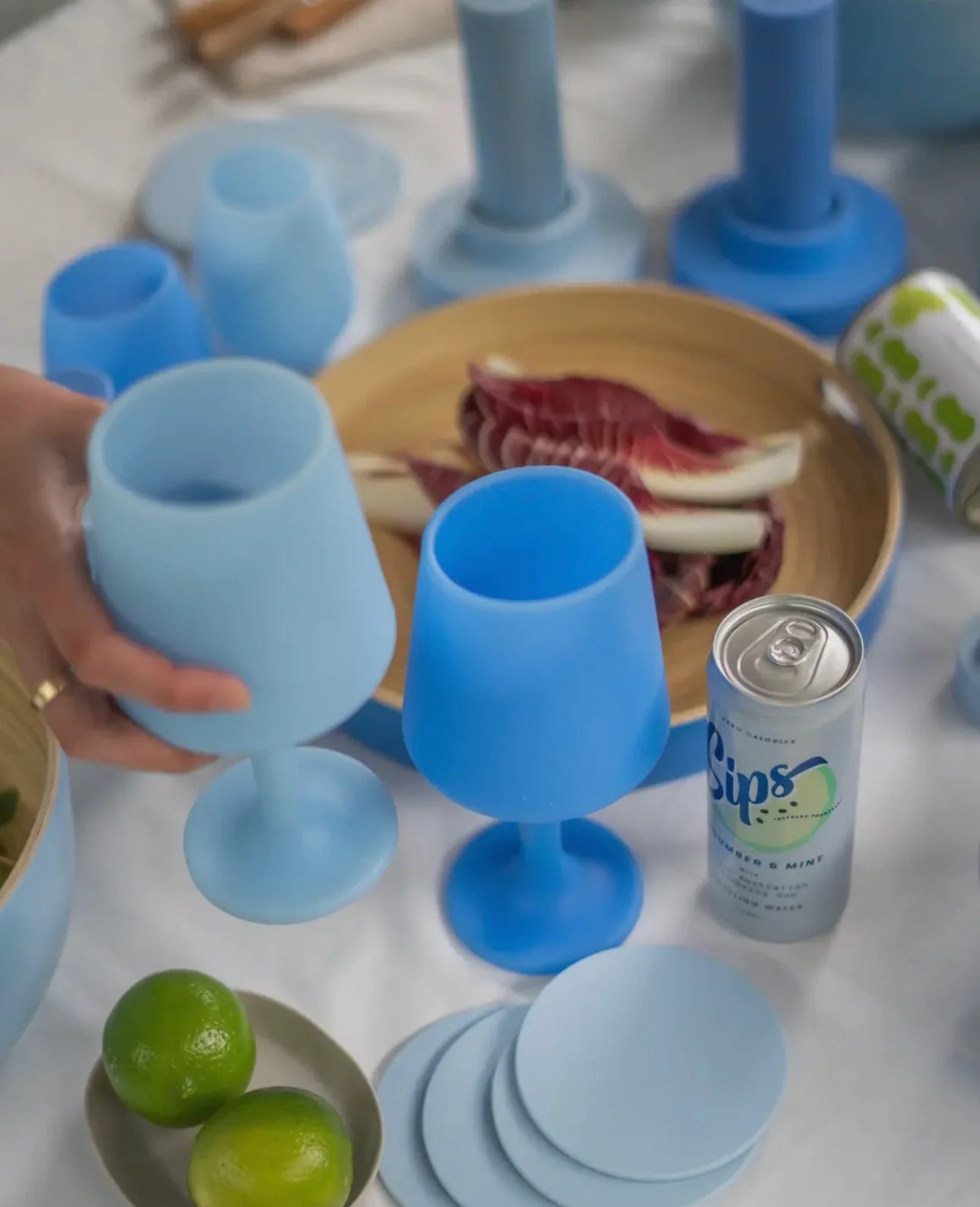 Porter Green Sky + Kingfisher | Swepp | Silicone Unbreakable Wine Glasses