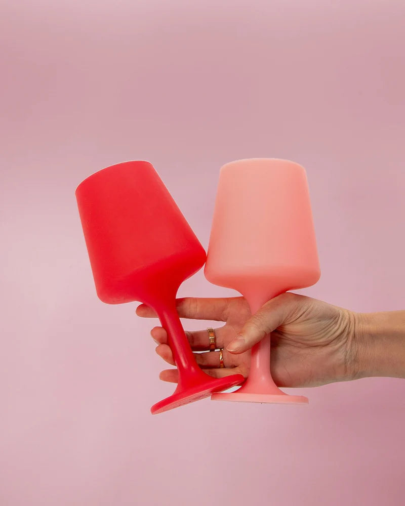 Porter Green Cherry + Blush | Swepp | Silicone Unbreakable Wine Glasses