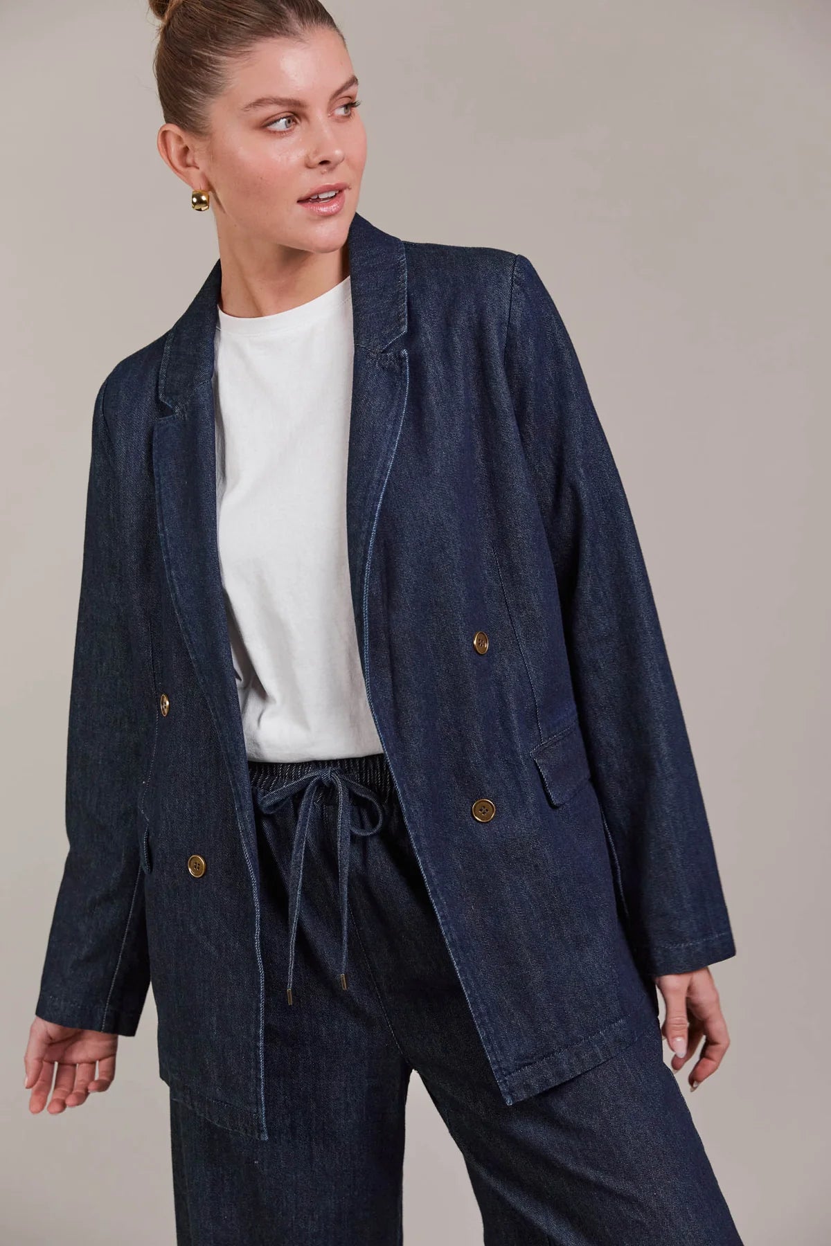 Eb and Ive Pepi Denim Blazer (Oxford)