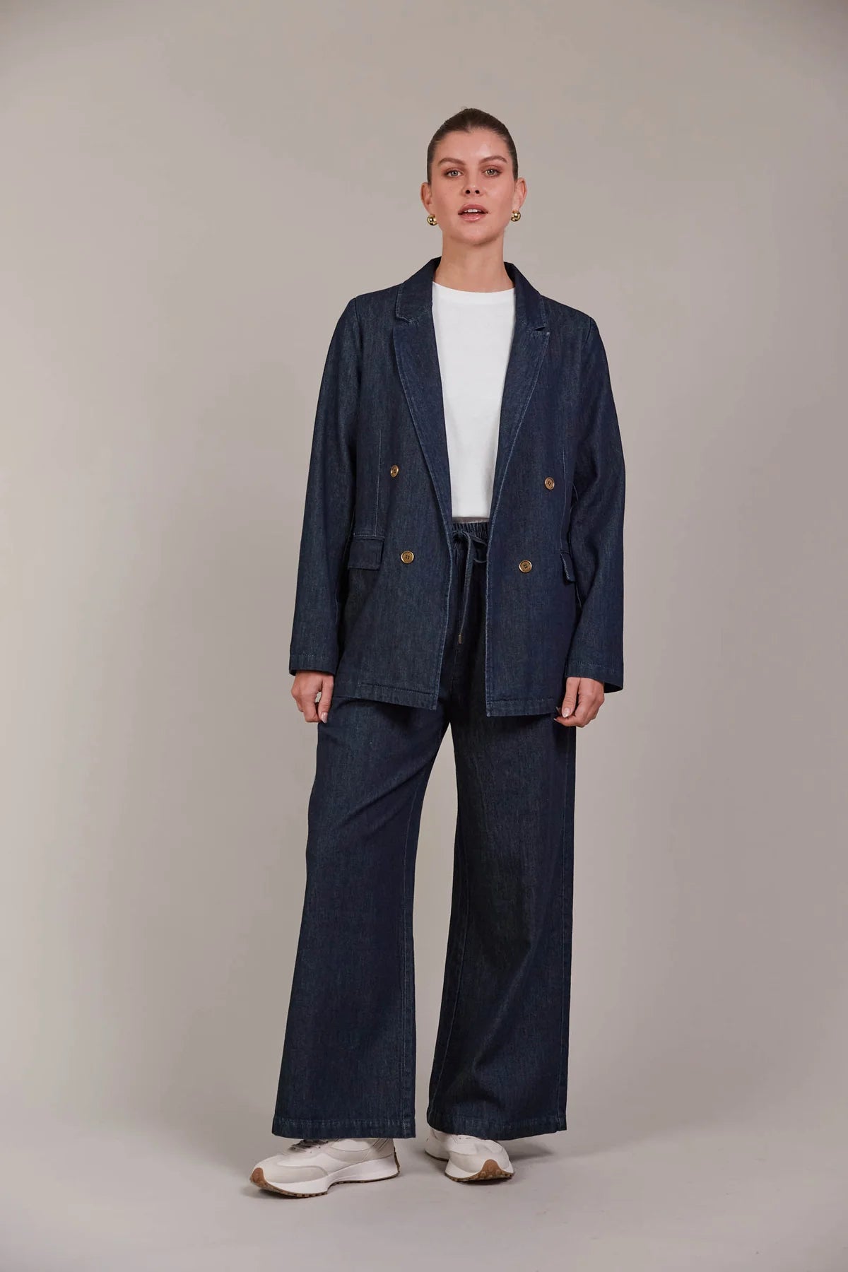 Eb and Ive Pepi Denim Blazer (Oxford)