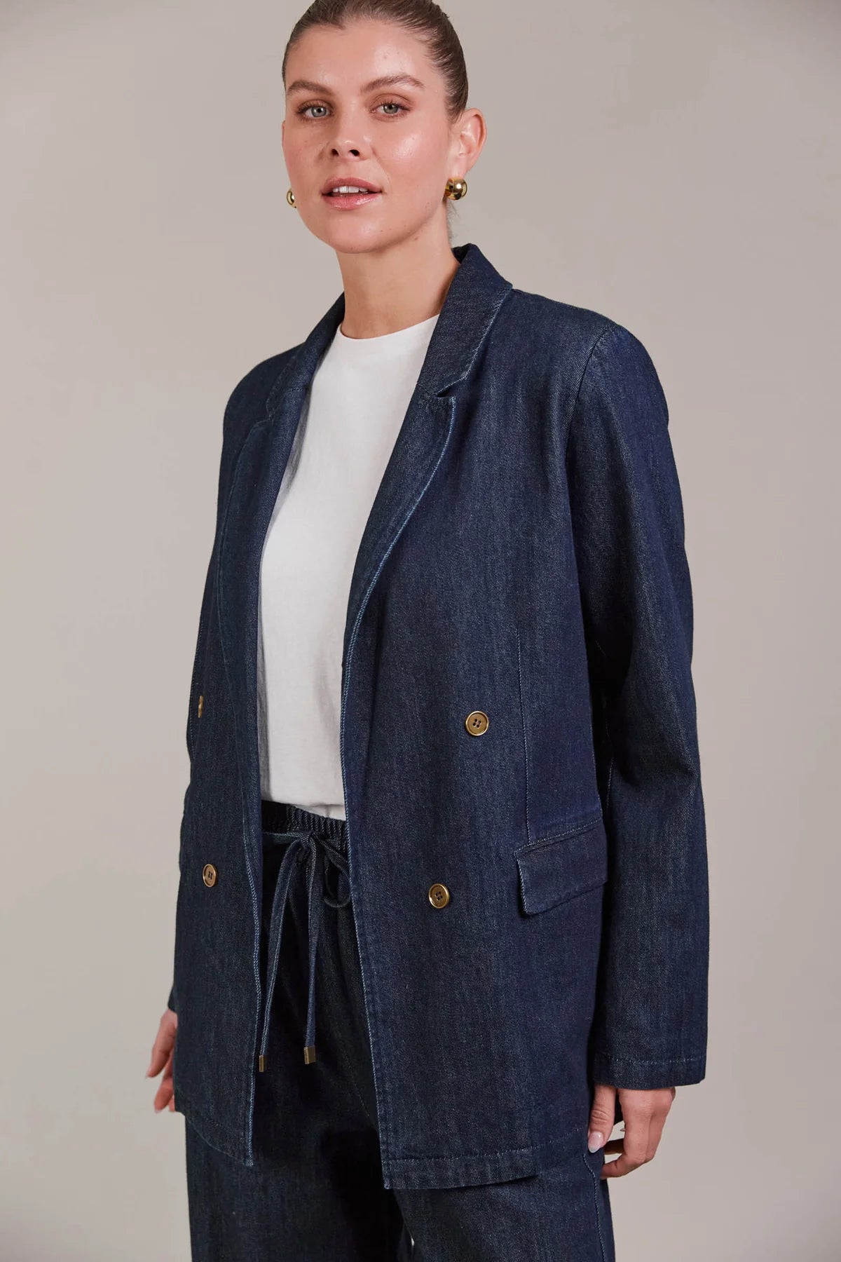 Eb and Ive Pepi Denim Blazer (Oxford)