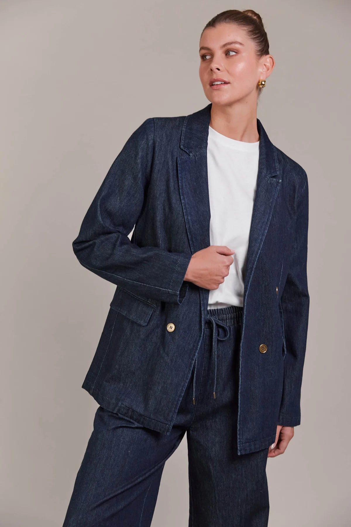 Eb and Ive Pepi Denim Blazer (Oxford)